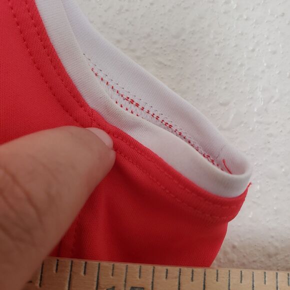 Slazenger Top Sleeveless 1/4 Zip Collared Solid Activewear Top Sz M Orange Golf - Picture 9 of 12